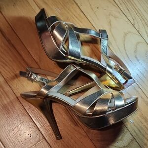 Gold Strappy Sandals